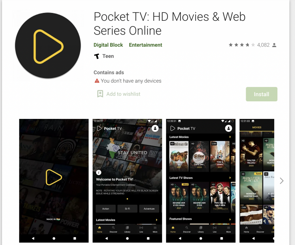 pocket tv app